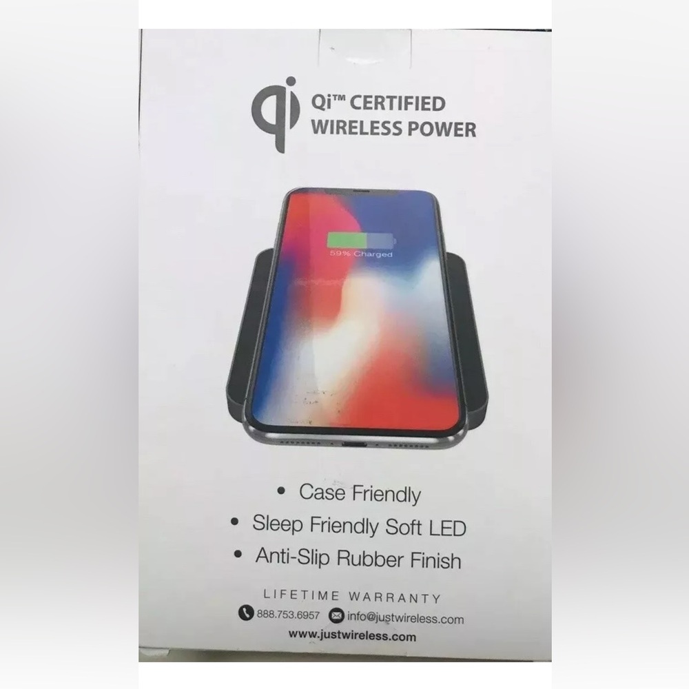Just Wireless Qi Certified 10W  for Fast Charging  Wireless Charging Pad